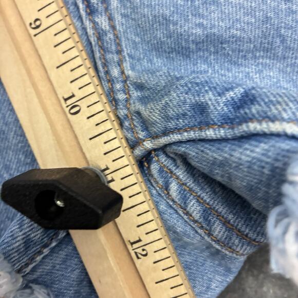 Levi's 501 Jean Shorts Womens Sz.29 Blue Daisy Duke Button Fly Distressed Denim - Picture 7 of 9